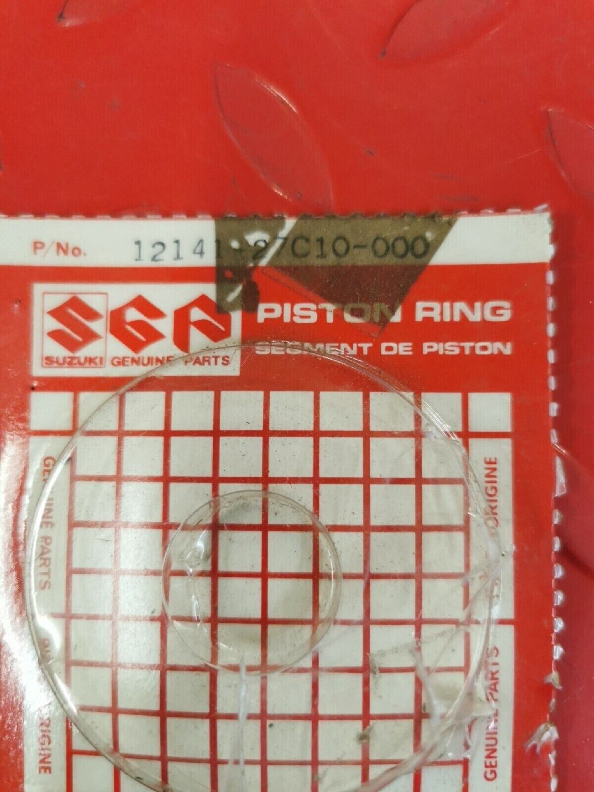 NOS SUZUKI RM125 1990 1991 PISTON RING 12141-27C10 S11