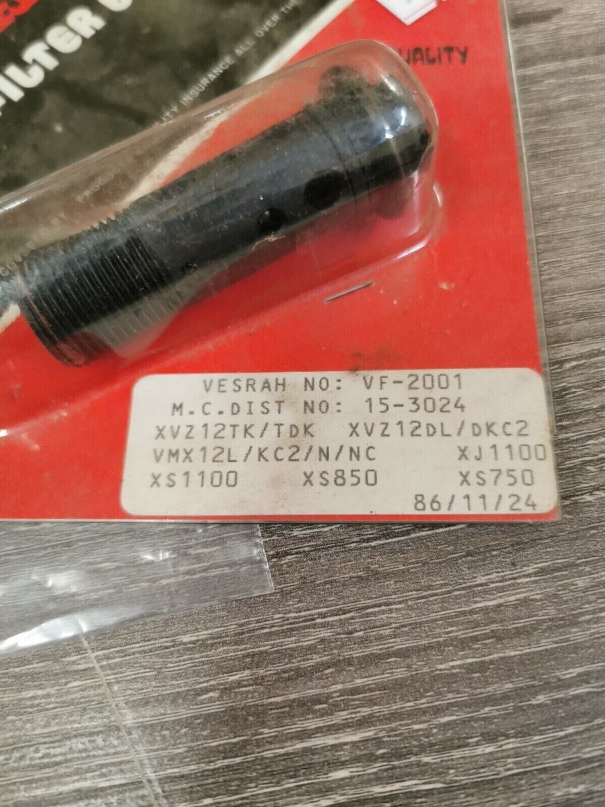 NOS VESRAH XJ1100 XS750 OIL FILTER BOLT VF-2001 J22