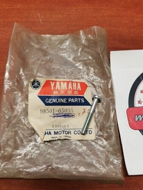 NOS Yamaha BR250 BW80 DT125 PAN HEAD SCREW 98501-05035 SUB 98507-05035-00 Y129