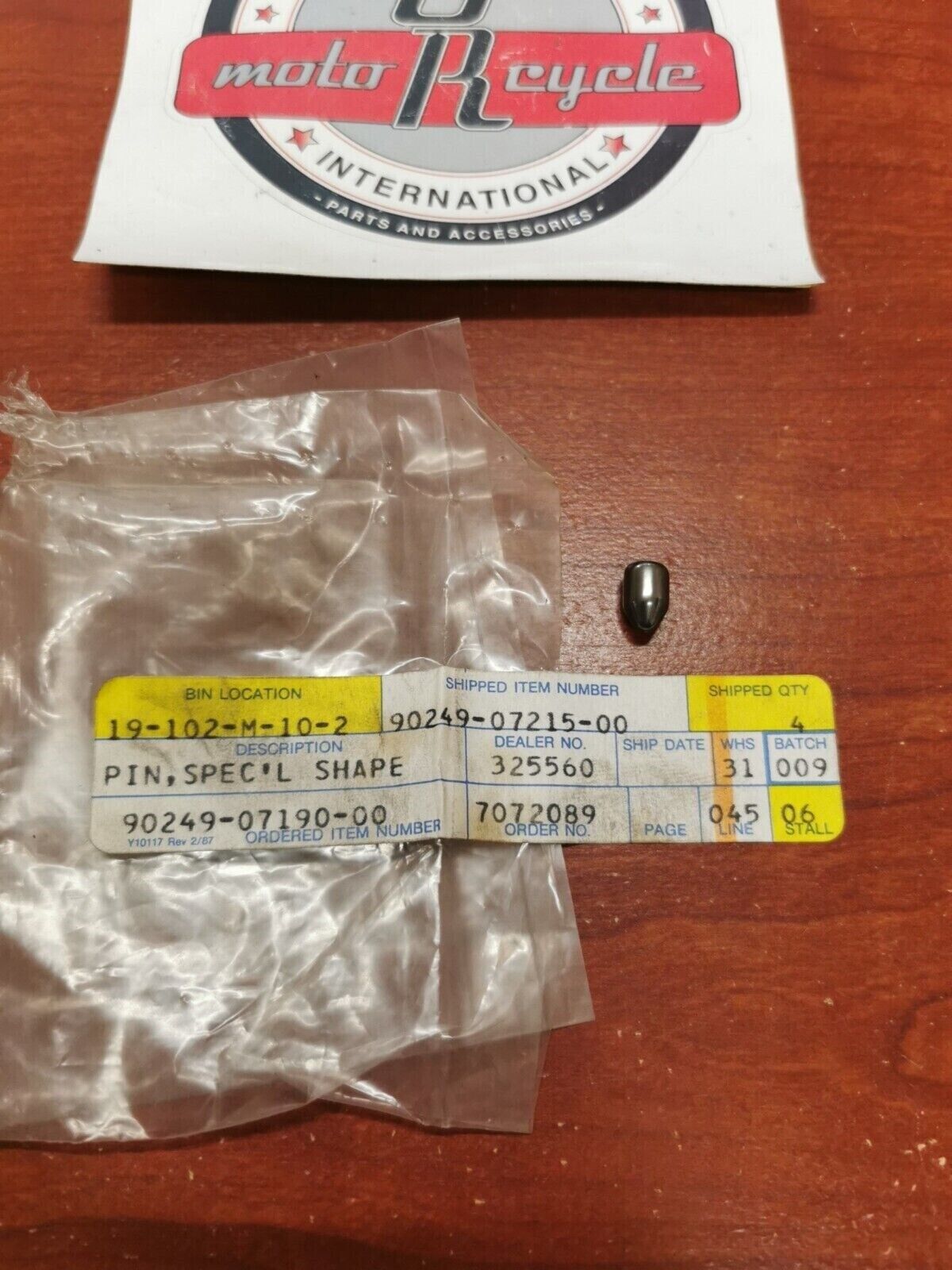 NOS Yamaha 1988 ET340 1990 ET400 PIN 90249-07215-00 Y100