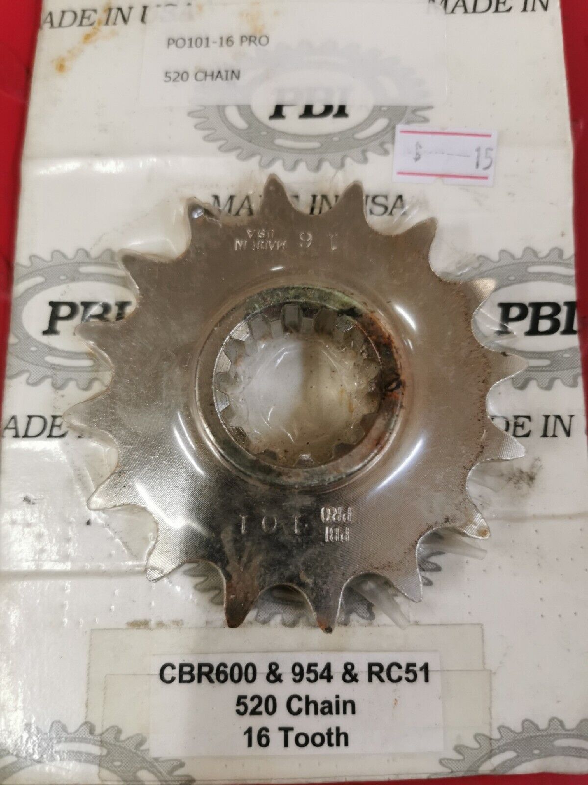 NOS PBI Honda CBR600 Counter Sprocket 16 Tooth PO101-16 J17
