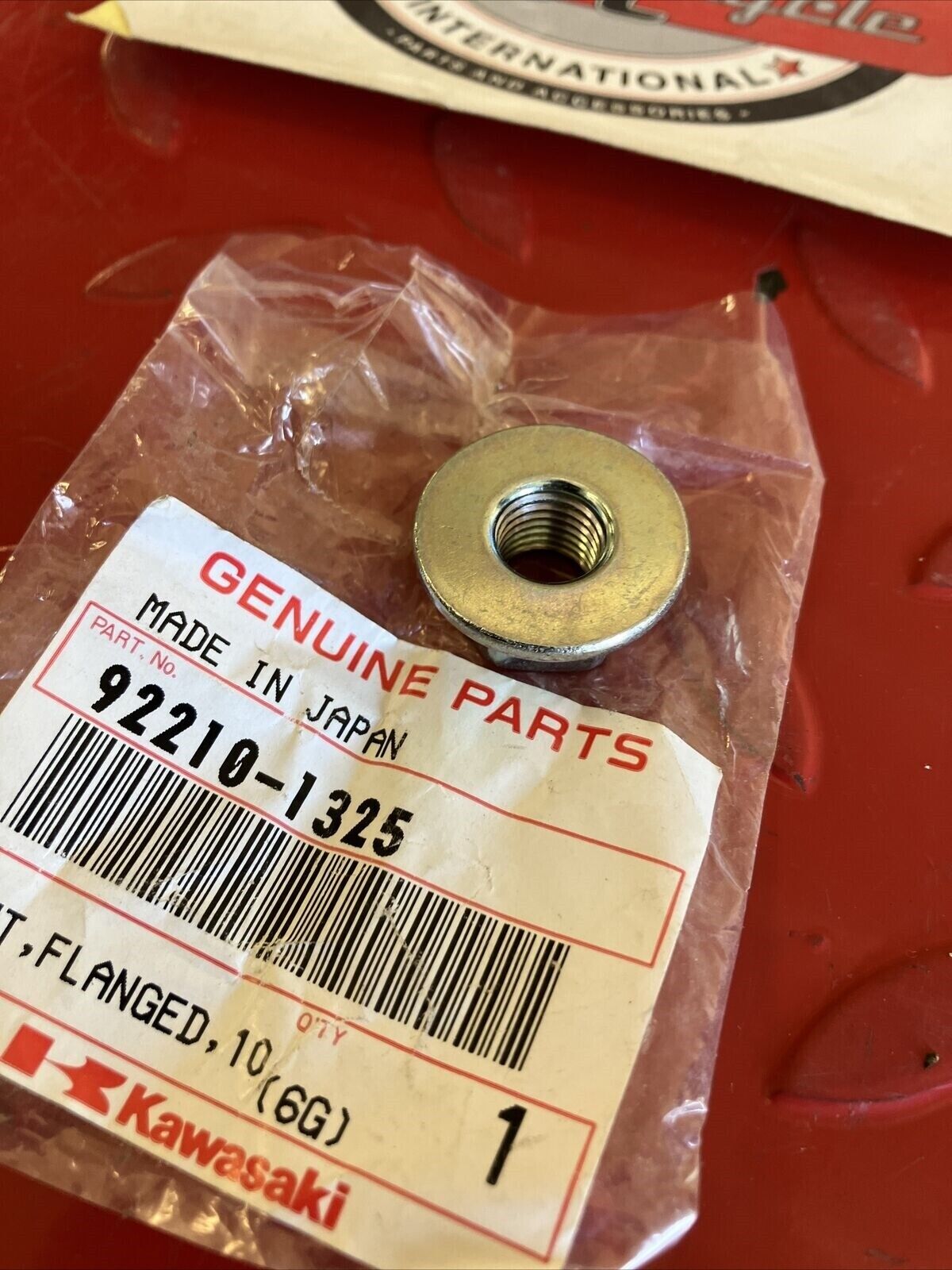 NOS Kawasaki FLANGE NUT 92210-1325 K15