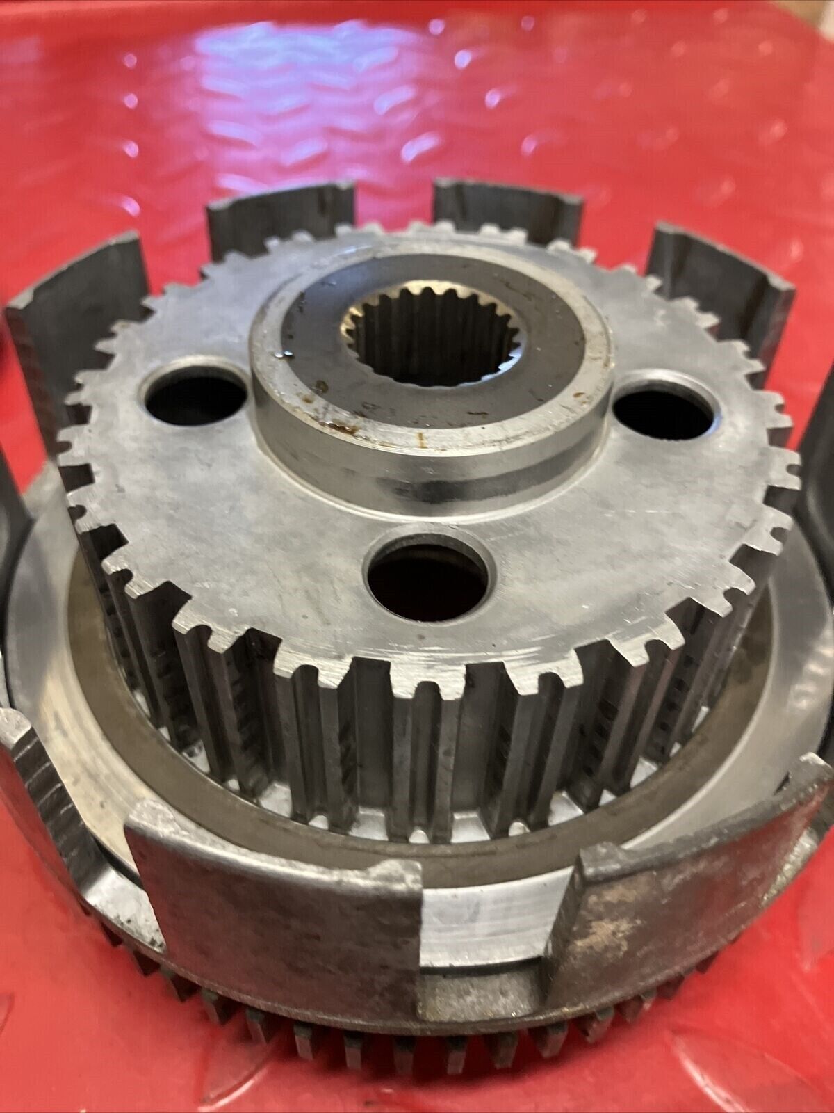 Honda XL350R 1986 clutch basket hub pressure plate assy
