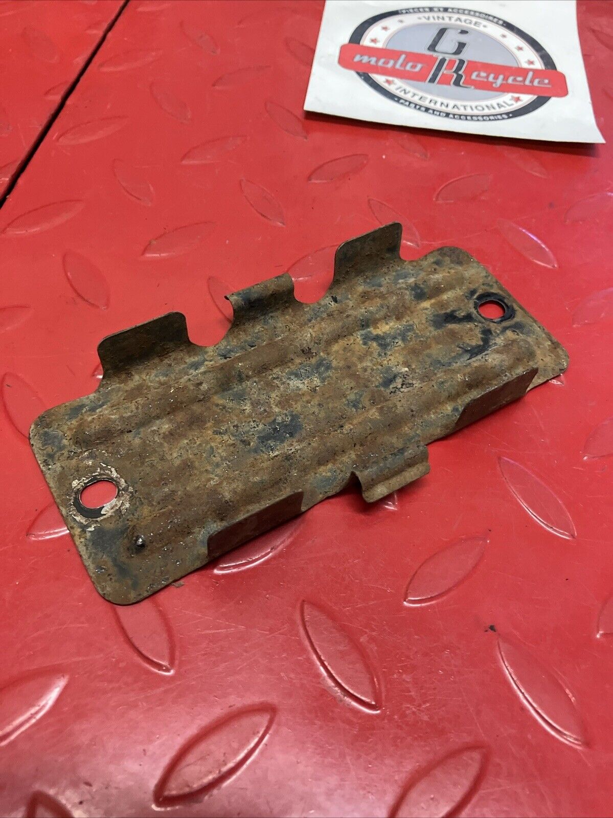 Suzuki RV90 1975 Tool tray holder plate 1973 - 1977