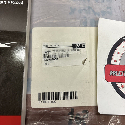 NOS Honda TRX350TE TRX350FE TRX350ES OWNER'S MANUEL 31HN4860 00X31-HN4-8600 H147