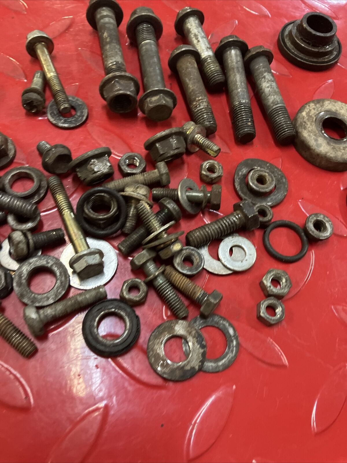 Suzuki RM125 1985 misc frame bolt nut collar washer hardware 1984