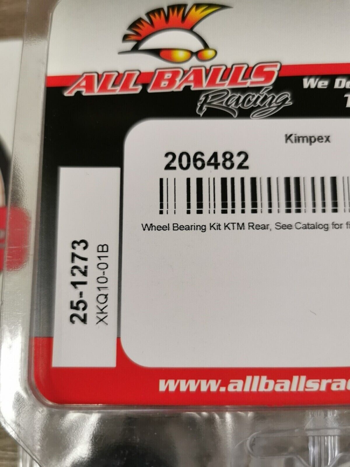 NOS ALL BALLS KTM530 KTM525 KTM500 KTM250 Rear Wheel Bearings 25-1273 J50