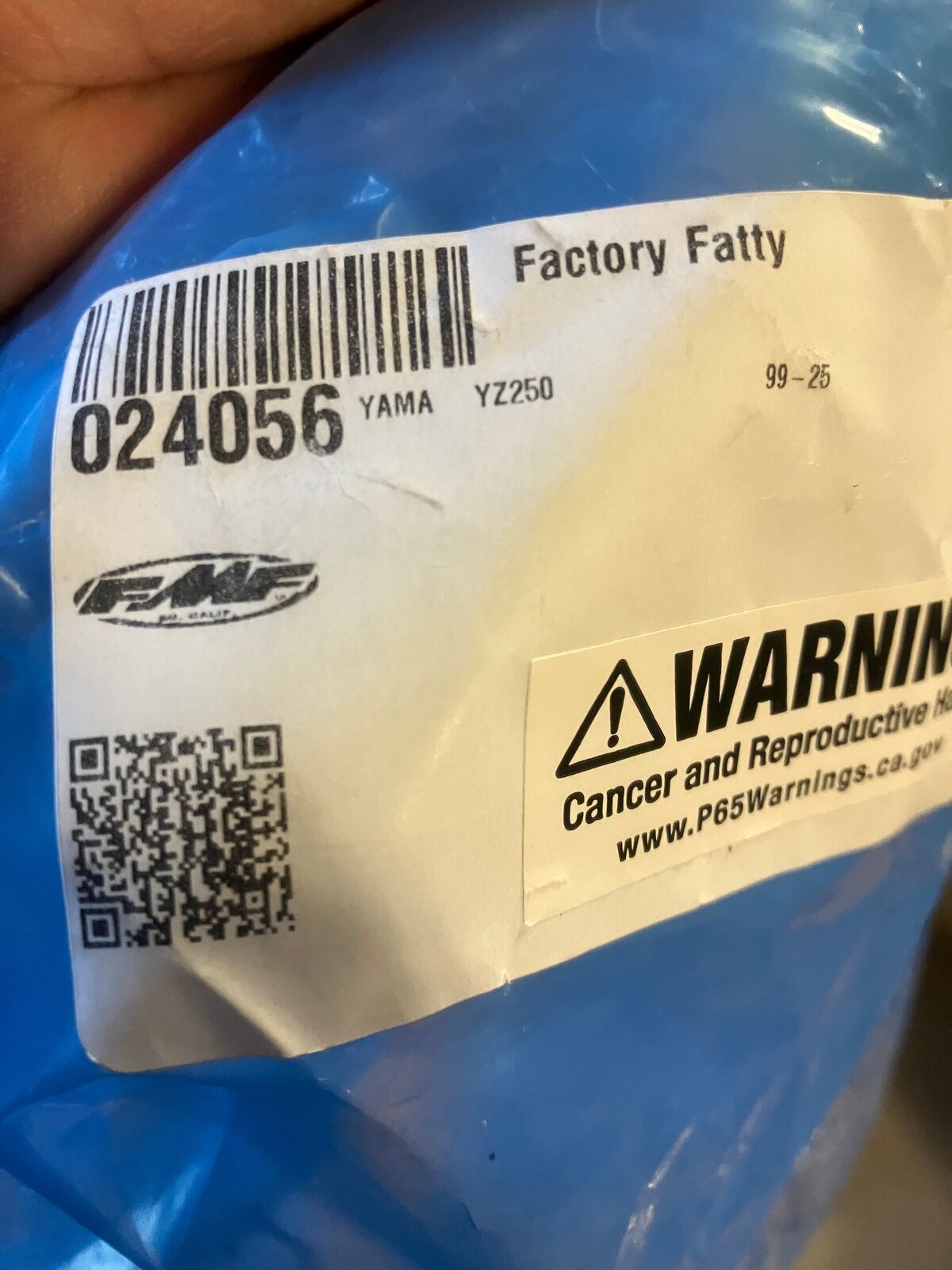 PARTS CANADA 1999 - 2025 YZ250 FACTORY FATTY PIPE FMF 024056 1820-0175