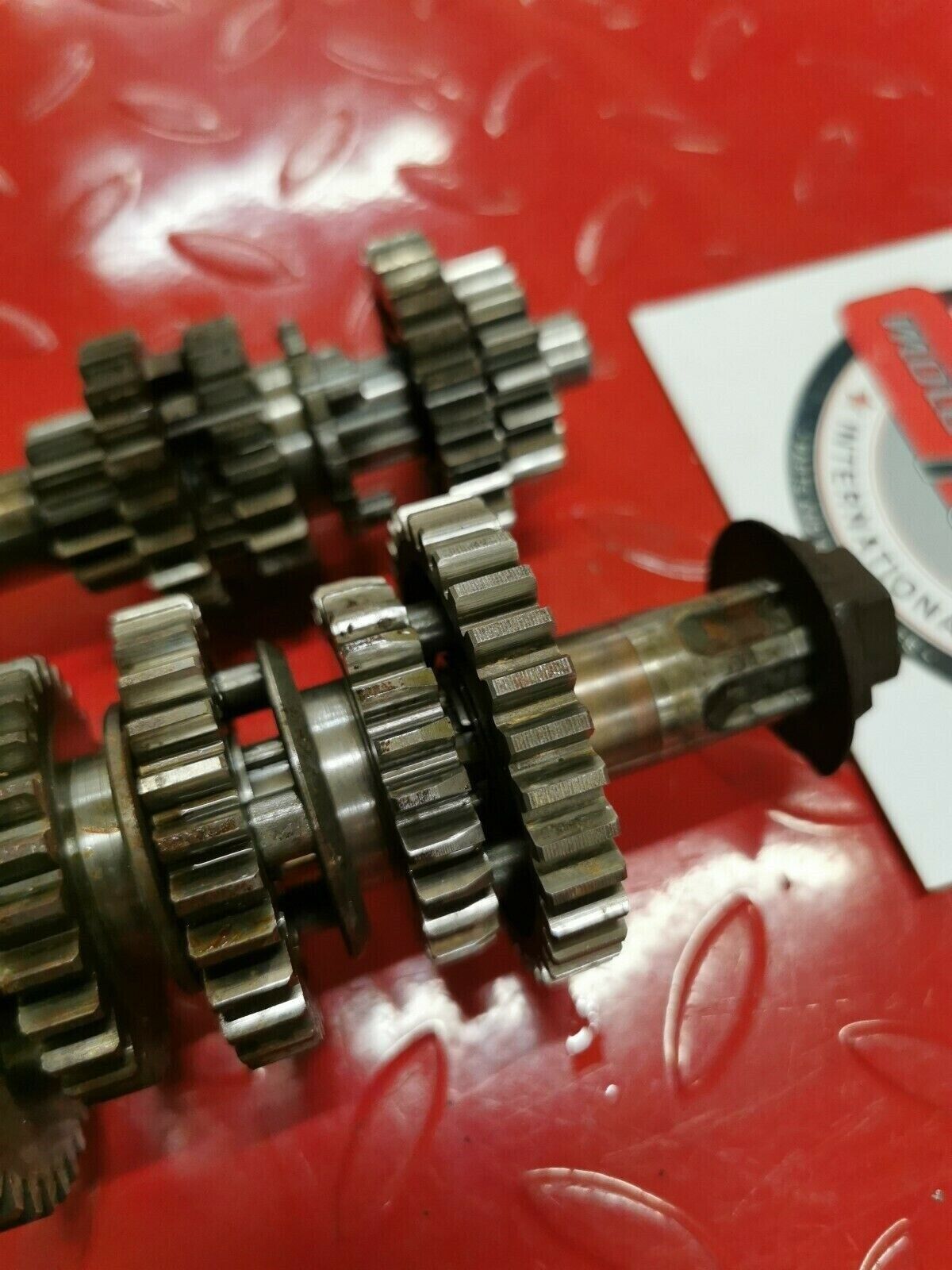Kawasaki KX80 1979 transmission mainshaft countershaft main counter shaft gear
