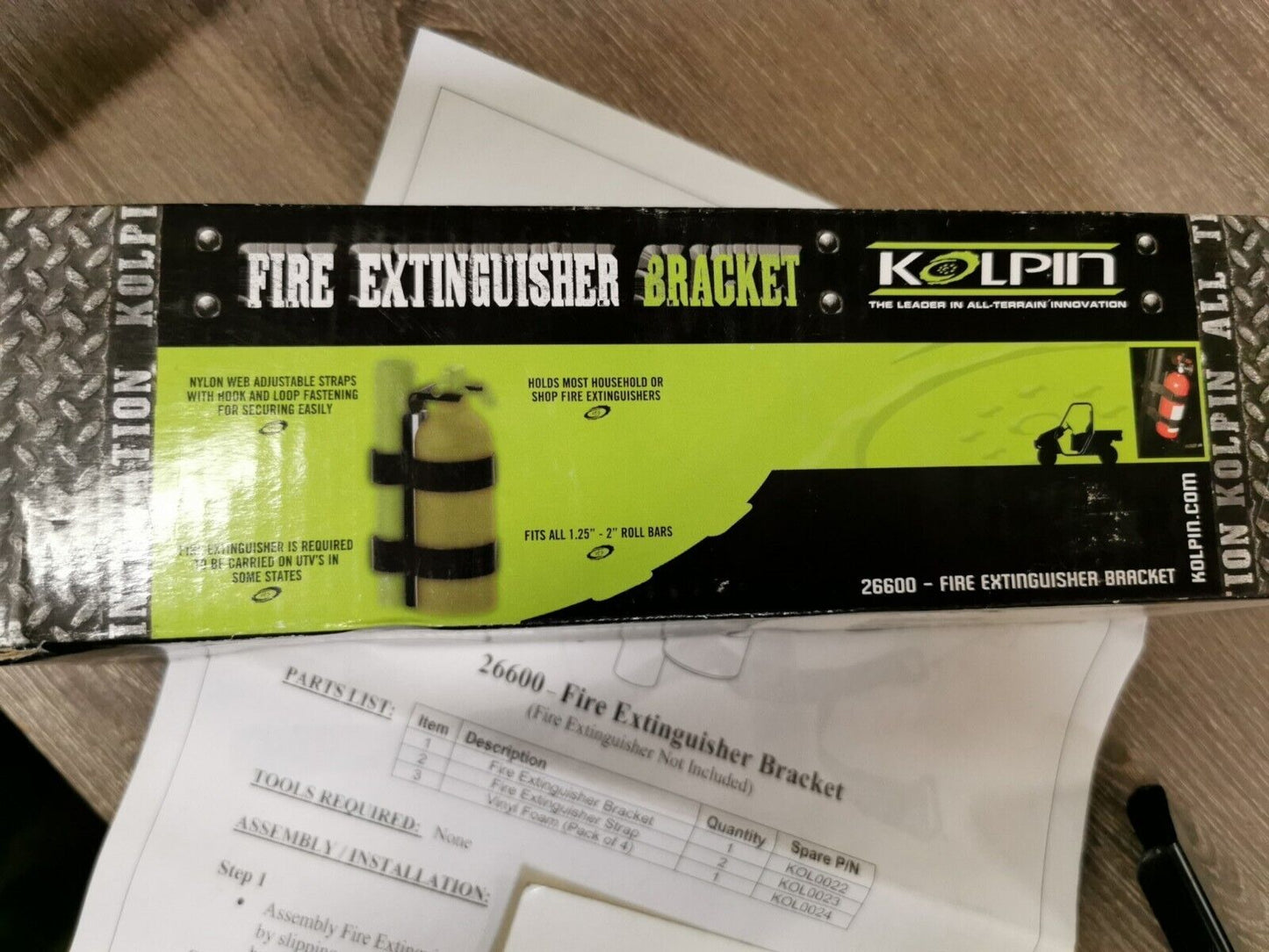 NOS KOLPIN FIRE EXTINGUISHER BRACKET 26600 J38