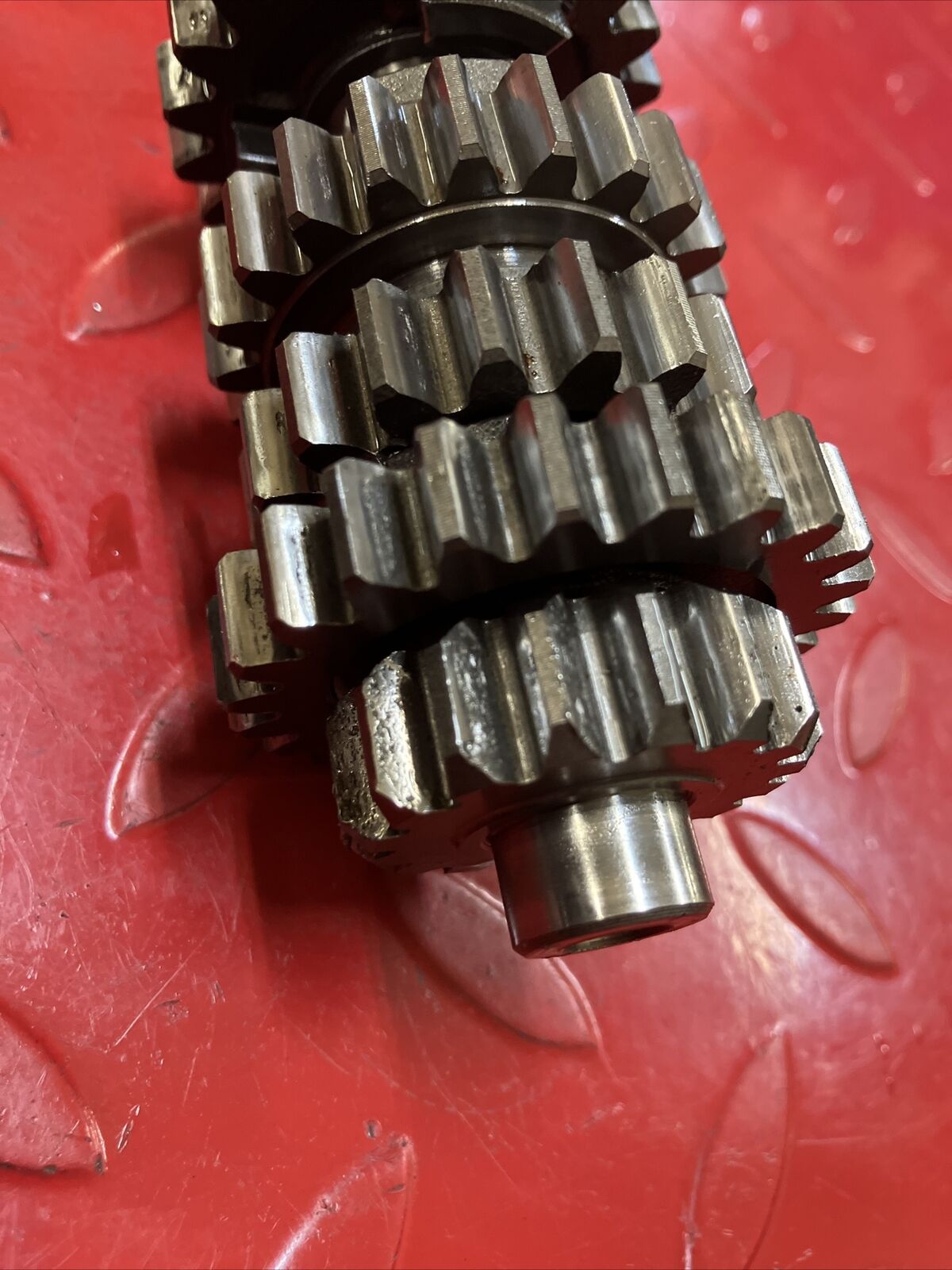 Suzuki RM125 1982 transmission mainshaft countershaft main cunter shaft gear