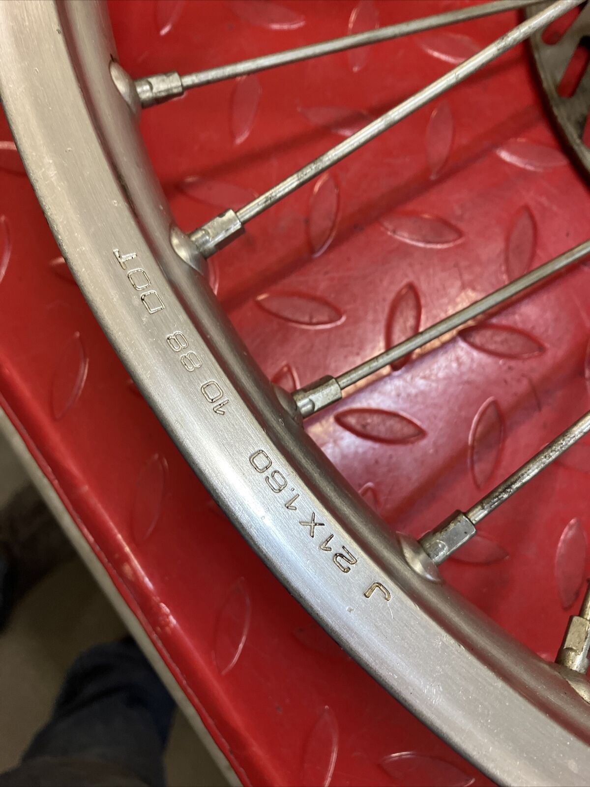 Honda CR125R 1989 Front wheel hub rim CR250R CR500R 44601-KZ4-000