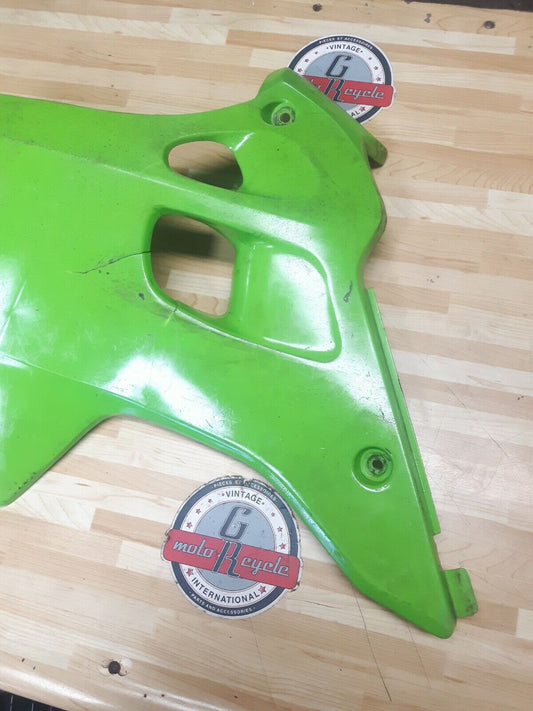 Kawasaki KX250 1993 left side fuel tank radiator shroud cover plastic KX125