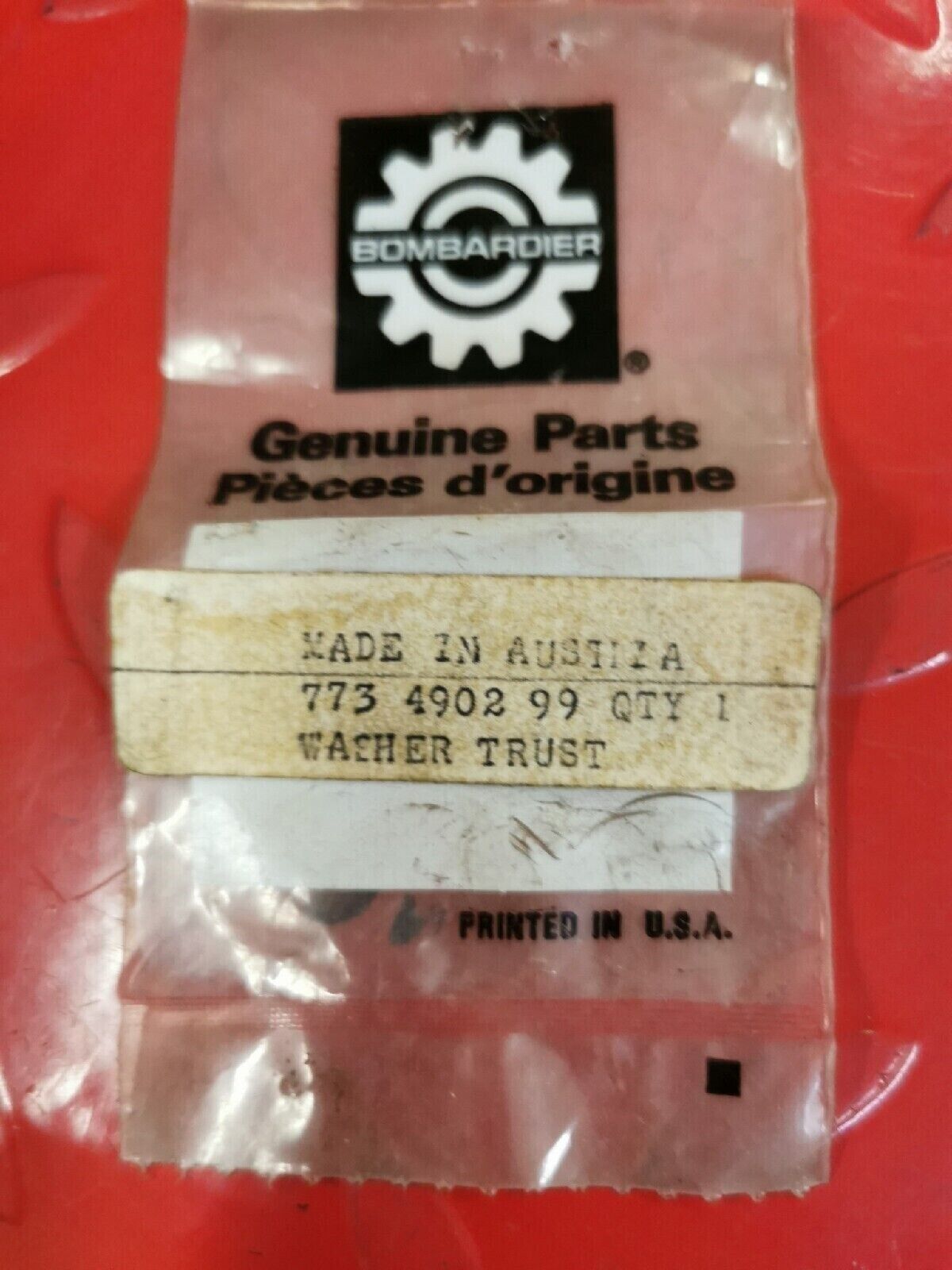 NOS PUCH THRUST WASHER 773-490-299 P3