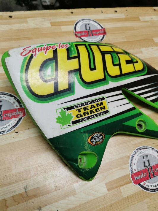 Kawasaki KX250F 2005 left fuel tank radiator shroud cover panel