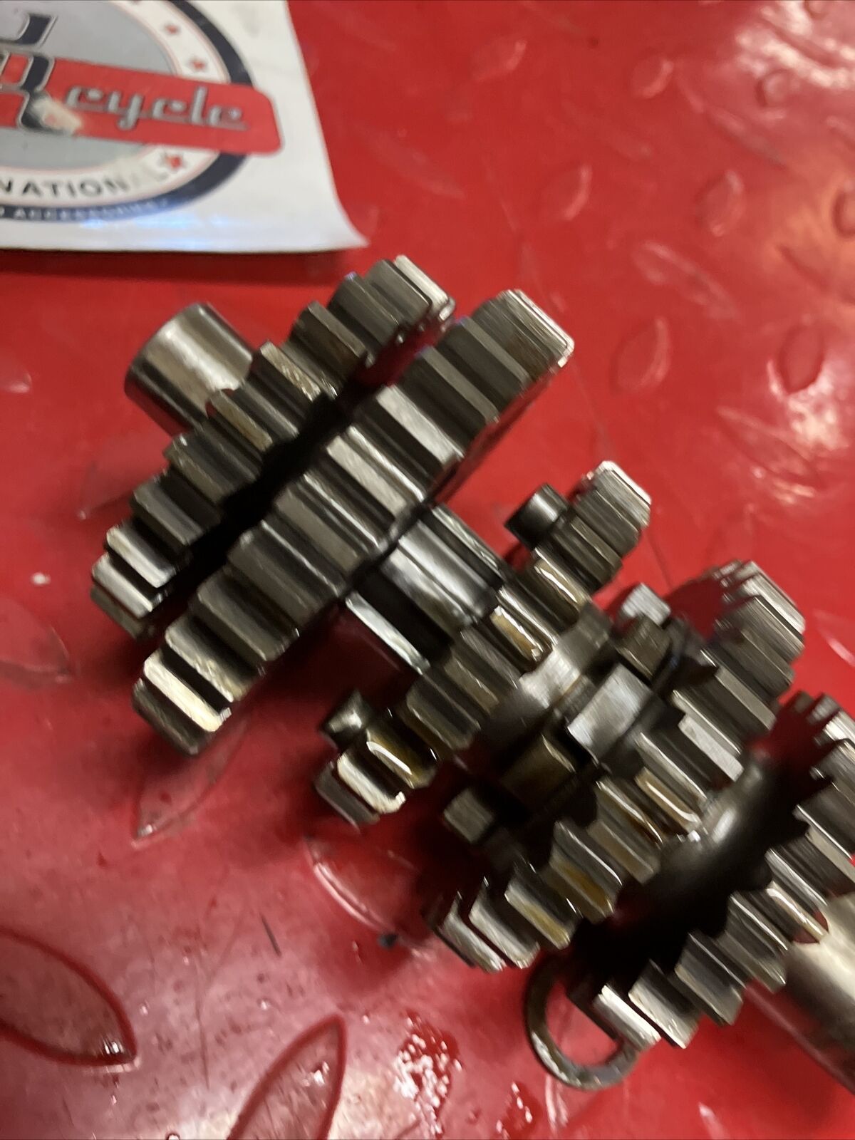 Suzuki RV90 1973 transmission mainshaft countershaft gear