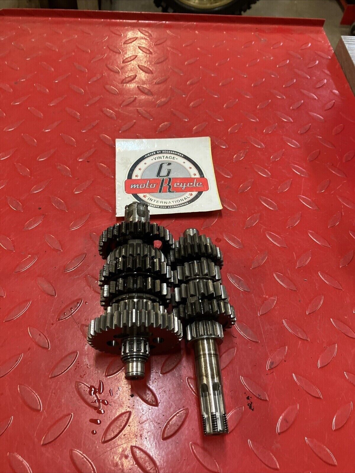Kawasaki KDX200 1987 transmission tranny mainshaft countershaft 13127-1141