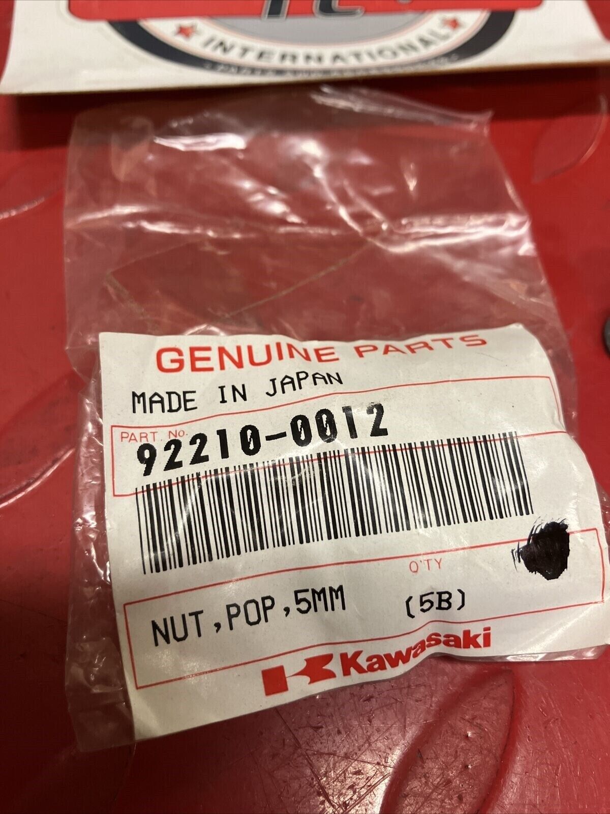 NOS KAWASAKI KVF650 KVF700 POP NUT 5MM 92210-0012 K15
