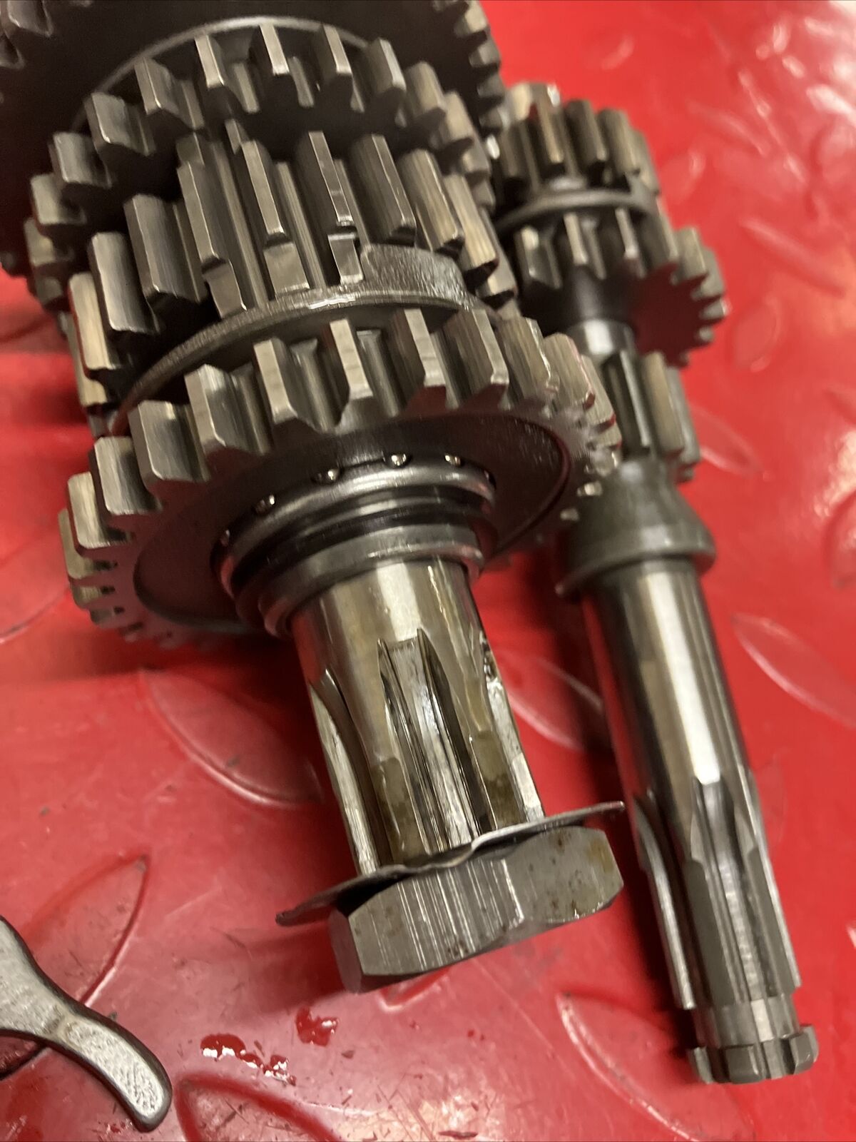 Yamaha U7E 1972 V70 transmission main counter shaft axle gear forks shift drum