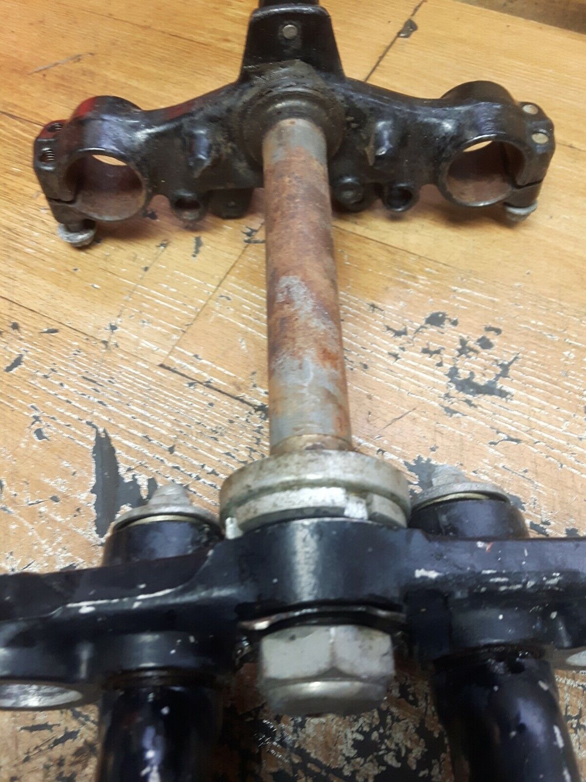 Honda XR200 1983 steering stem triple tree clamp bridge crown 1981 1982 1984
