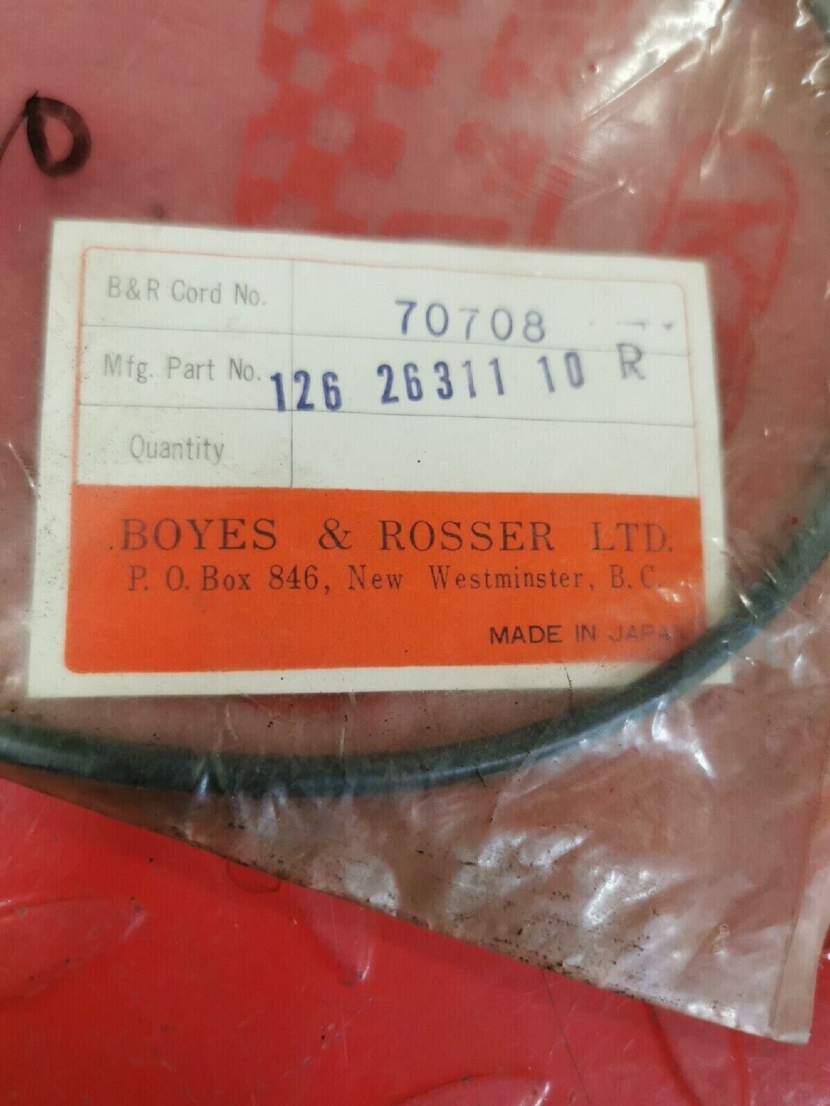NOS YAMAHA  YG1 YGS1 YL2 YL2C  Throttle Cable  1      126-26311-10   Y51