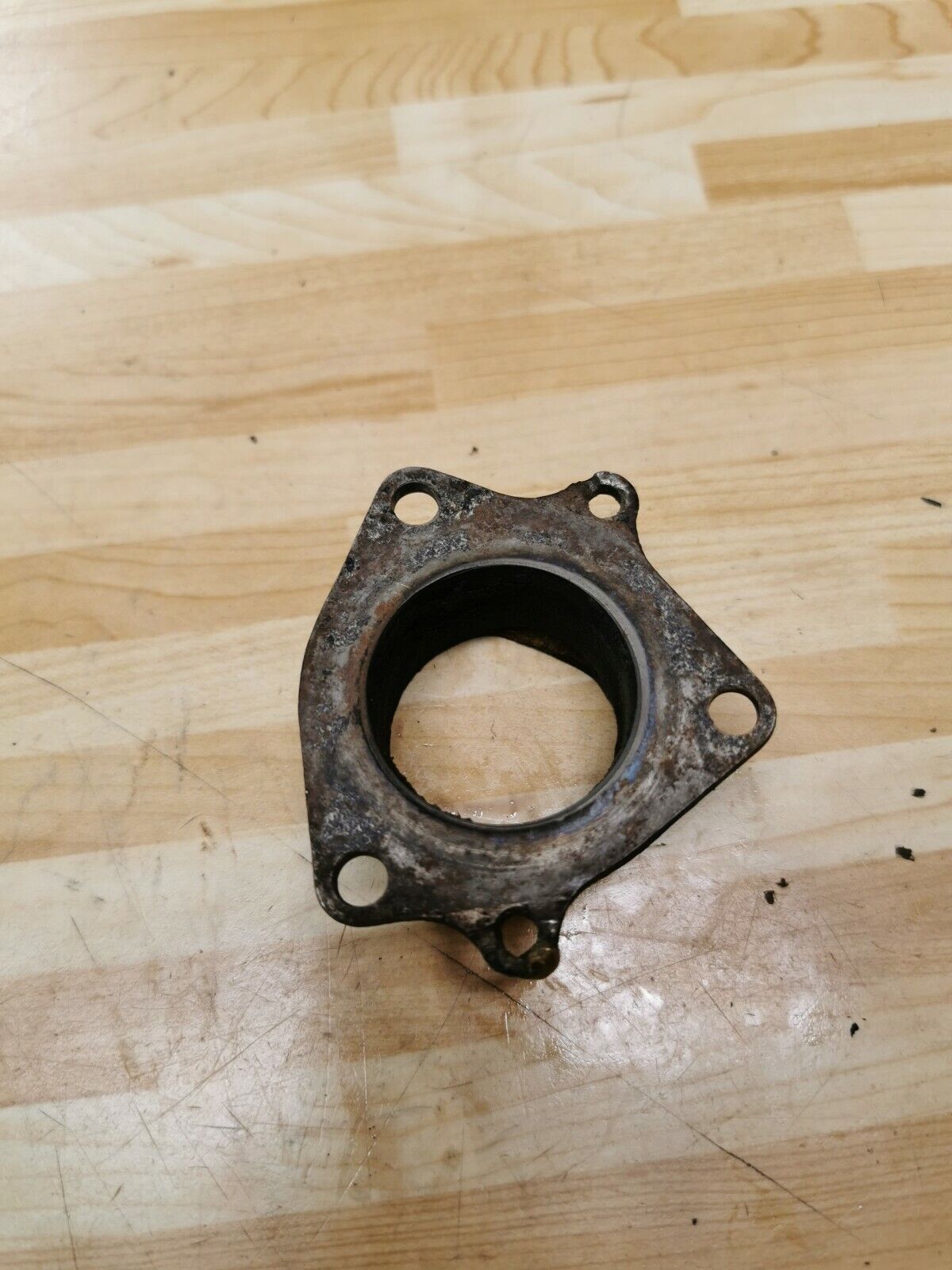 Suzuki RM125 1981 exhaust manifold header pipe flange 1982 1983