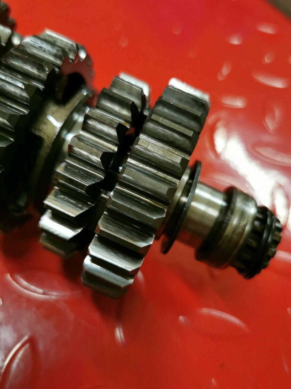 Suzuki RM250 1990 transmission mainshaft countershaft main counter shaft gear