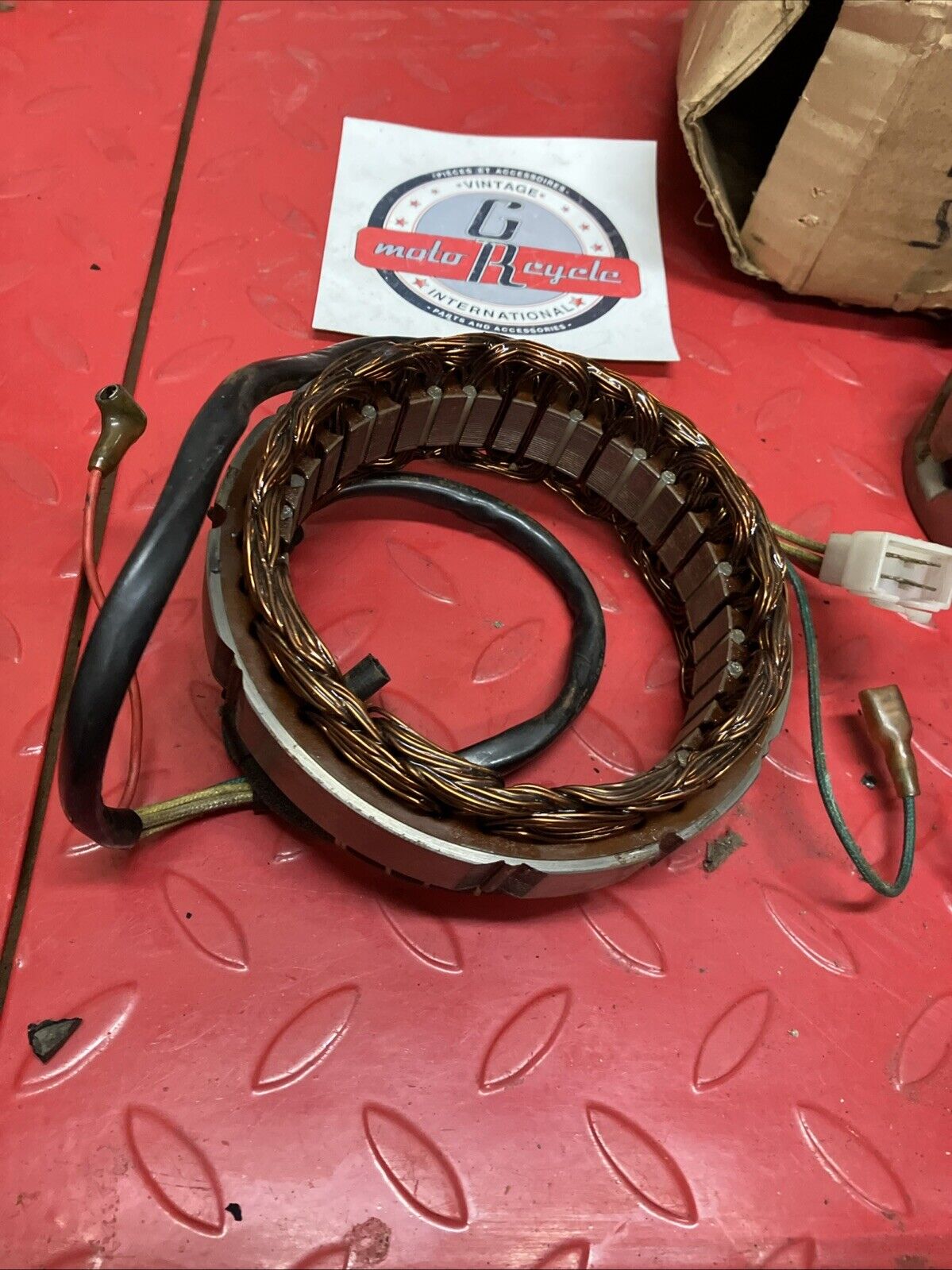 Kawasaki KZ650 1978 Coil field rotor flywheel yoke stator generator assembly U7