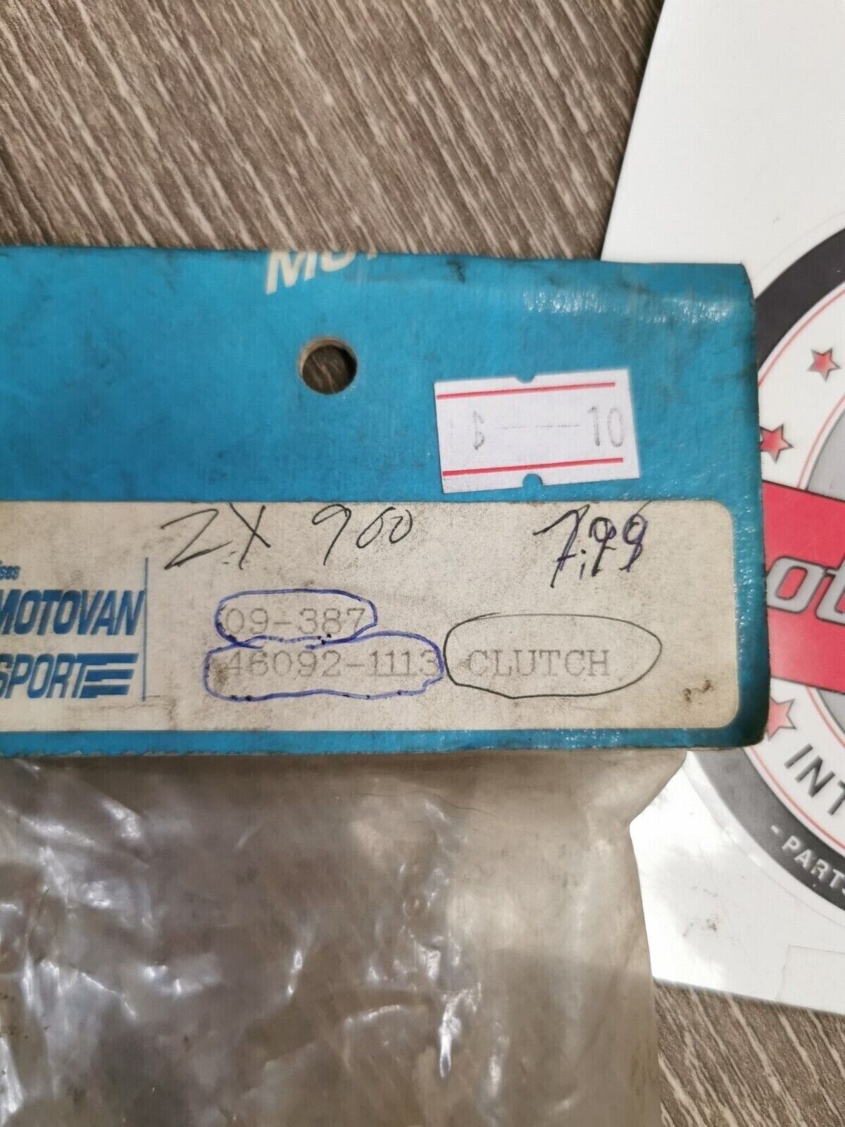 NOS MOTOVAN ZG1200 ZX1000 LEVER GRIP CLUTCH 09-387 J34