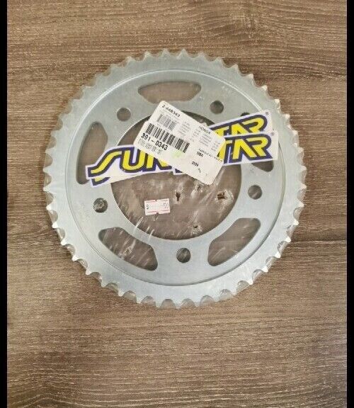 NOS SUNSTAR DR250 DR350 DR350SE DRZ400 DRZ400S REAR SPROCKET43T 391-0343 J59