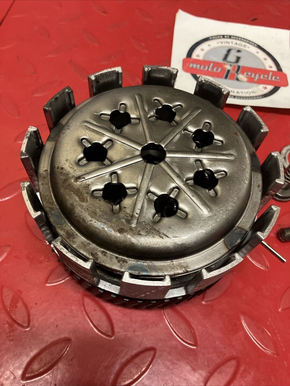Suzuki DS100 1980 complete clutch assy basket hub pressure plate