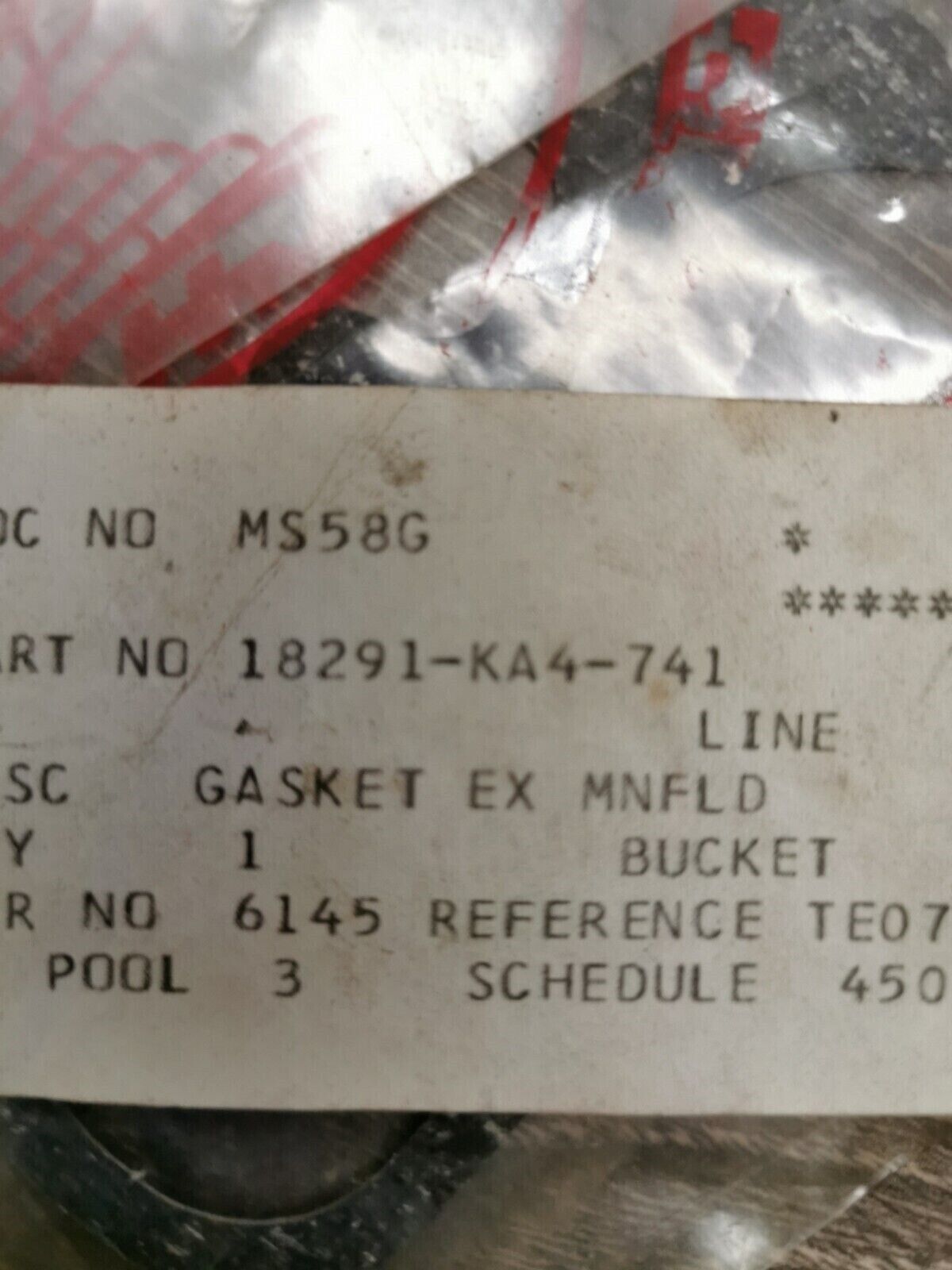 NOS HONDA CR250 1984 GASKET EX MANIFOLD 18291-KA4-741 H49