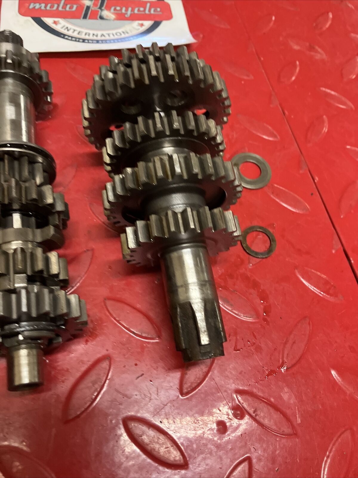 Suzuki RV90 1973 transmission mainshaft countershaft gear
