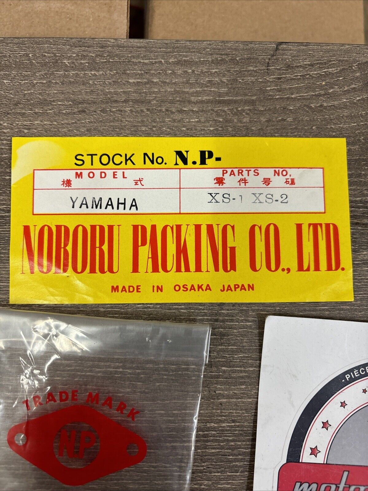 NOS N.P XS1 XS2 GASKET KIT INCOMPLETE J63