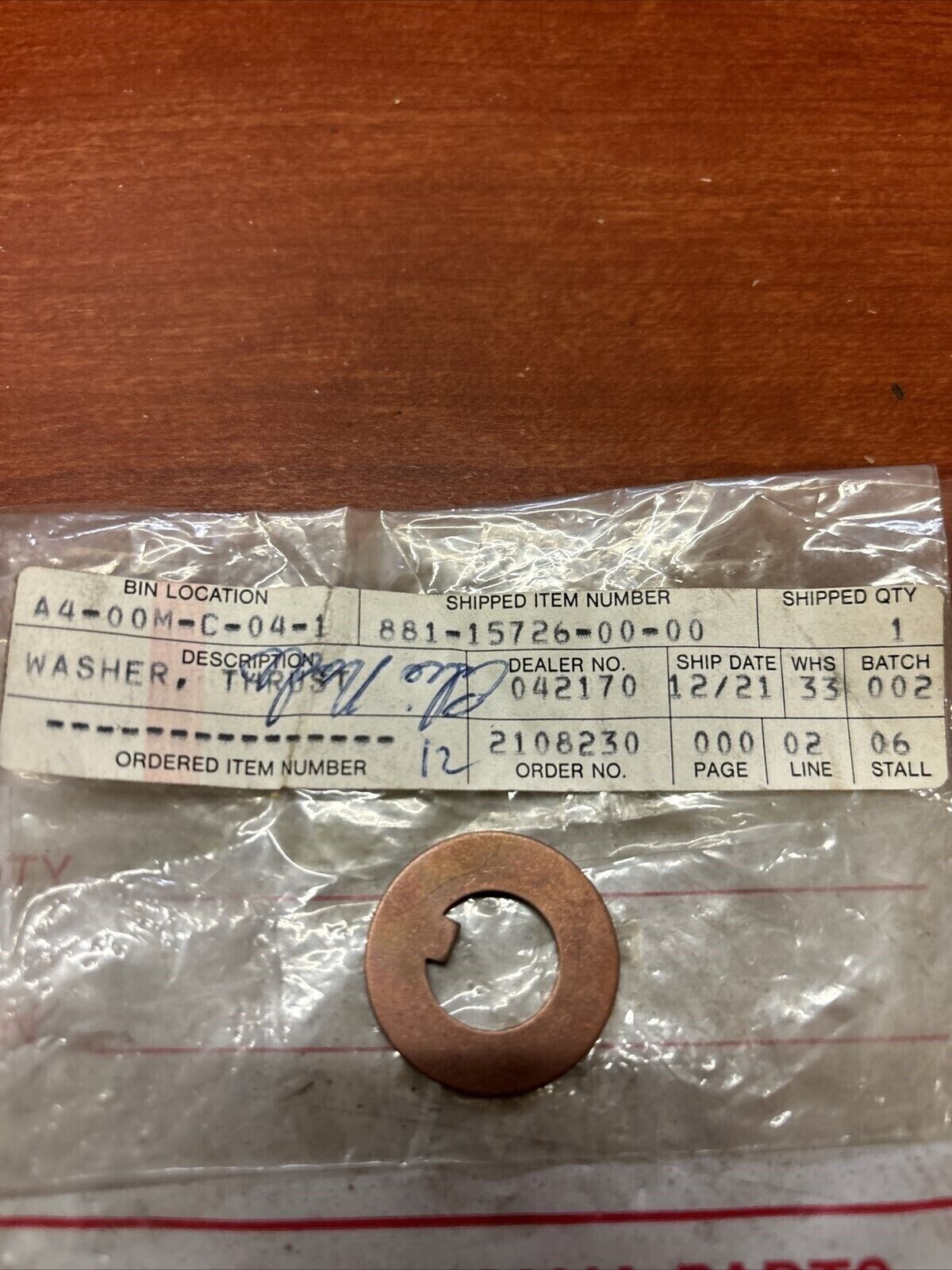 NOS Yamaha 1974 GP246F FLAT WASHER 881-15726-00-00 Y177