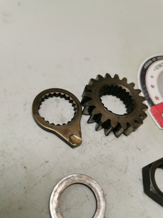 Honda XR200R 1984 primary drive gear crankshaft nut rotor pulser washer 2