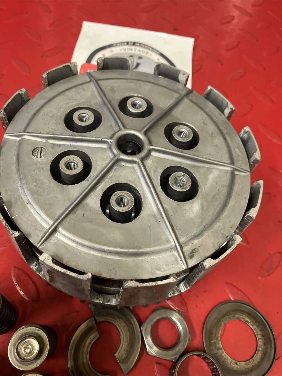 Honda CR250R 1984 Complete clutch assembly basket hub pressure plate