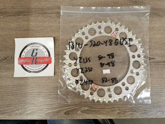 NOS RENTHAL YZ125 YZ250 1980 - 1998 YZ250 SPROCKET REAR 48T 131U-520-48GBSI  j55