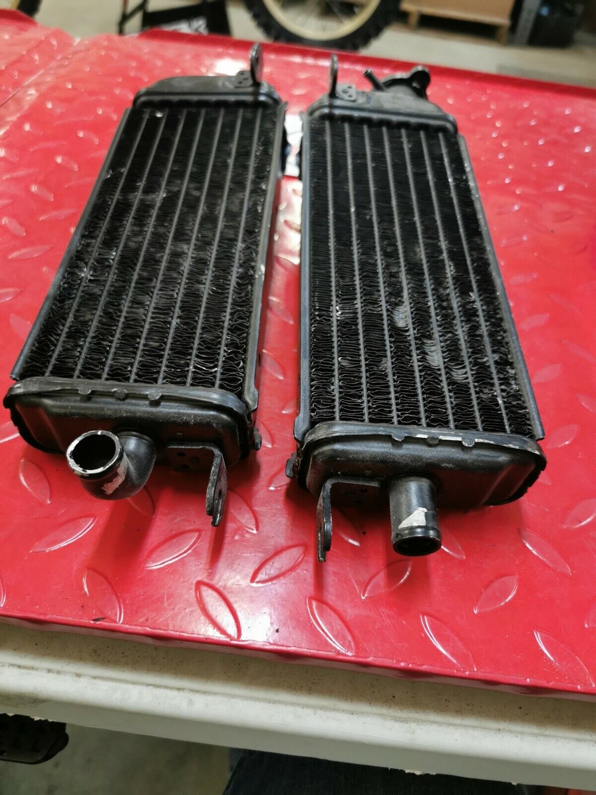 Suzuki RM125 1984 left right radiator set 1985 17710-14502 1985 3