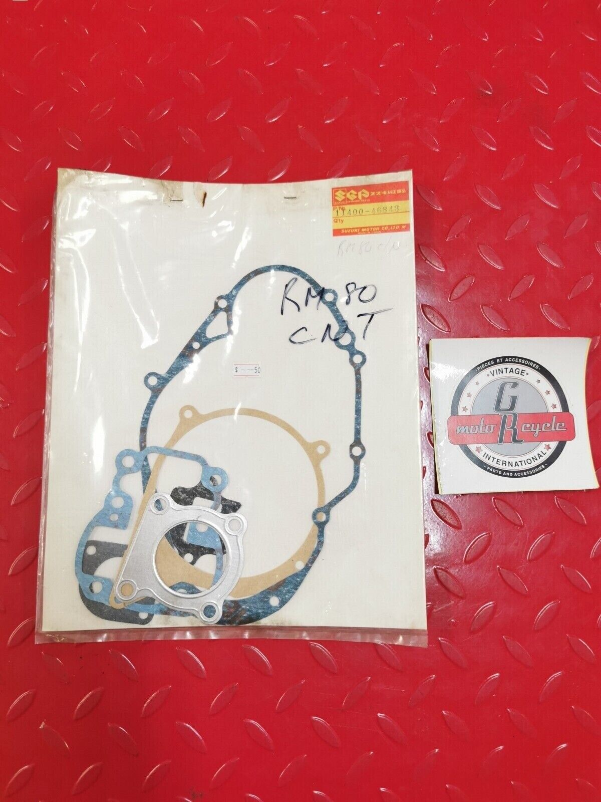 NOS SUZUKI RM80 C N T COMPLETE GASKET SET KIT 11400-46843 S3