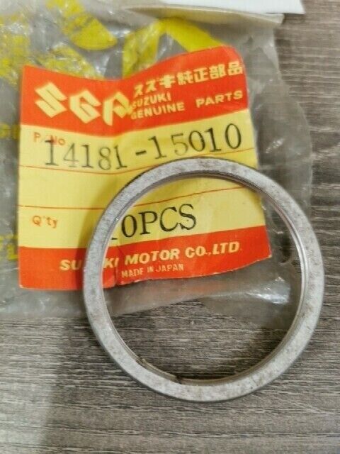 NOS SUZUKI TM250 1973 - 1975 GT500 GT750 GASKET EXHAUST PIPE 14181-15010 S54