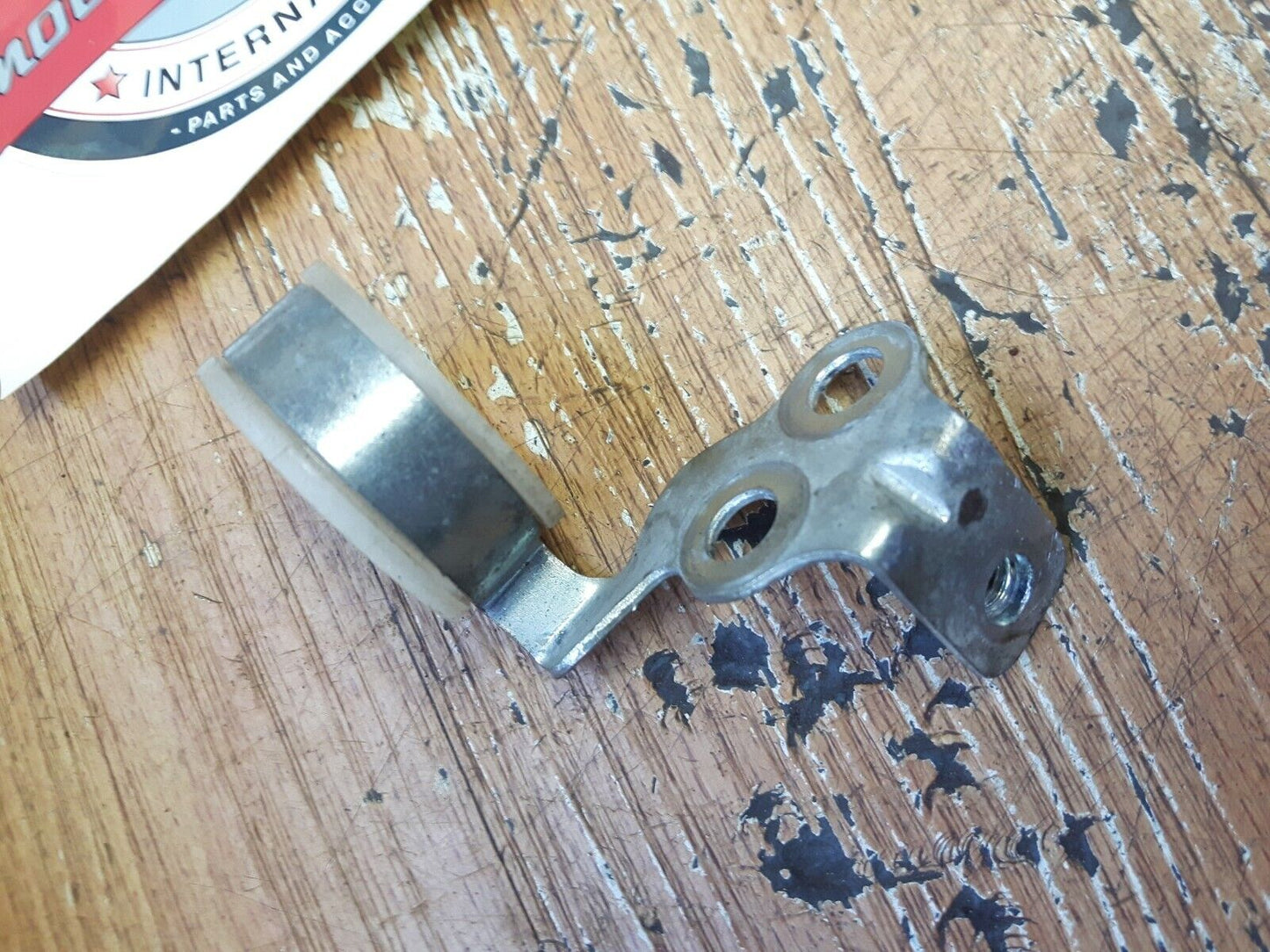 Honda XL250R 1984 lower brake cable holder guide hanger bracket 1985 1986 1987 .
