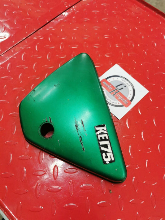 Kawasaki KE175 1976 left side oil tank cover panel fairing