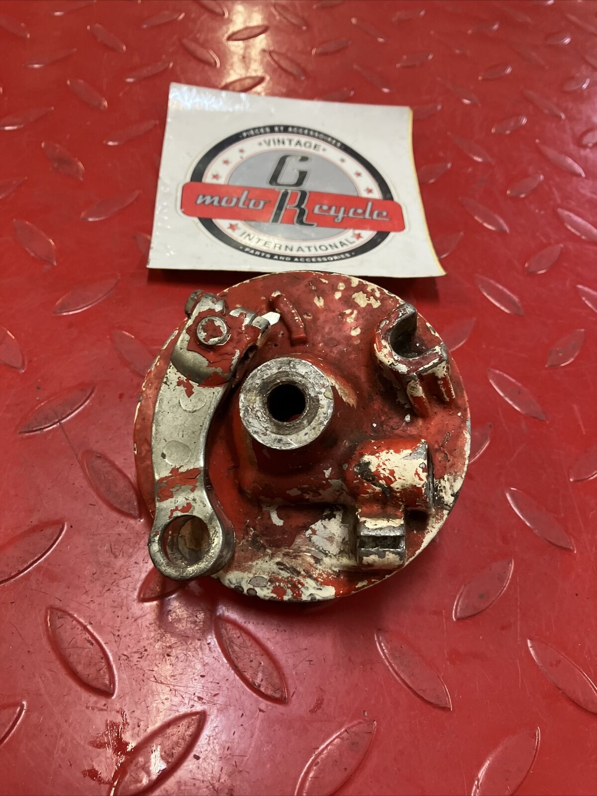 Kawasaki G4TR 1972 front brake panel hub drum cover plate