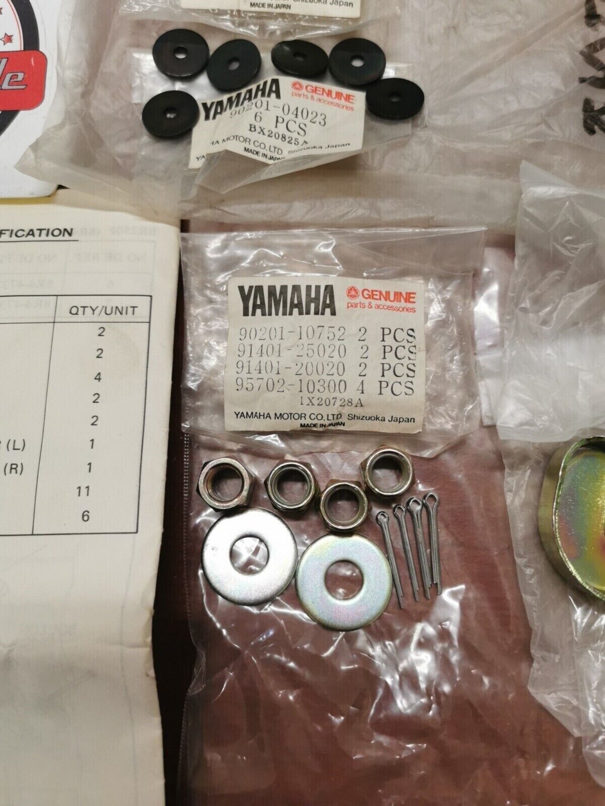 NOS Yamaha BR250F STEERING MODIF. KIT 90891-50026-00 SUB. 90891-50025-00 Y88