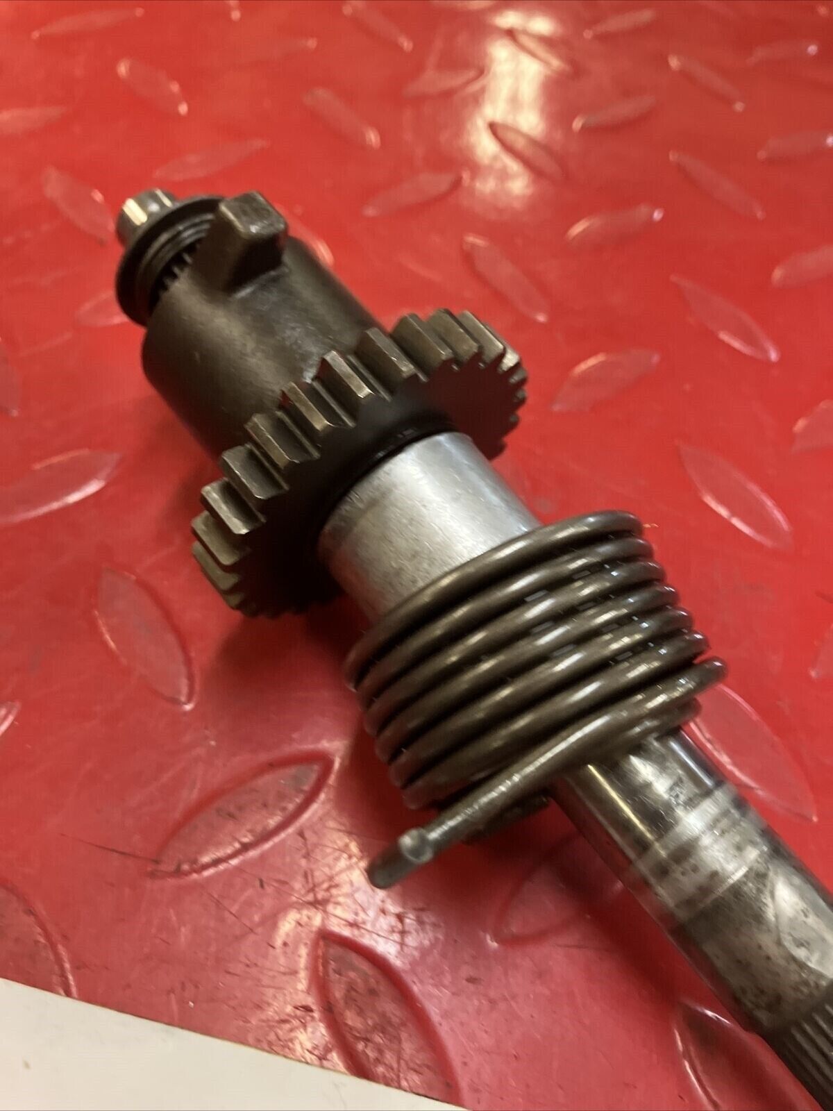 Honda XR80R 1986 kickstarter kick starter spindle shaft idle gear spring