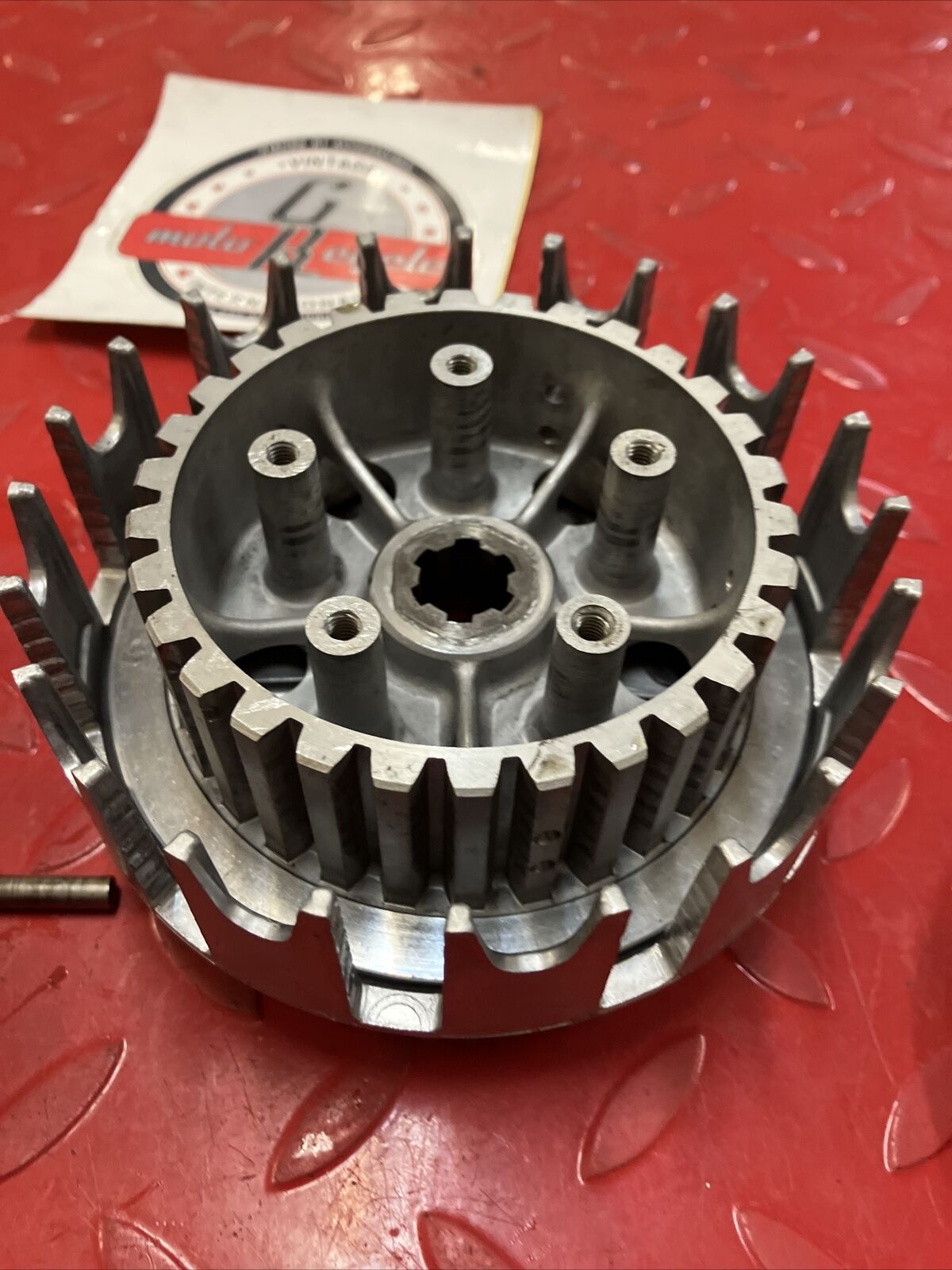 Suzuki RM125 1982 complete clutch basket hub pressure plate