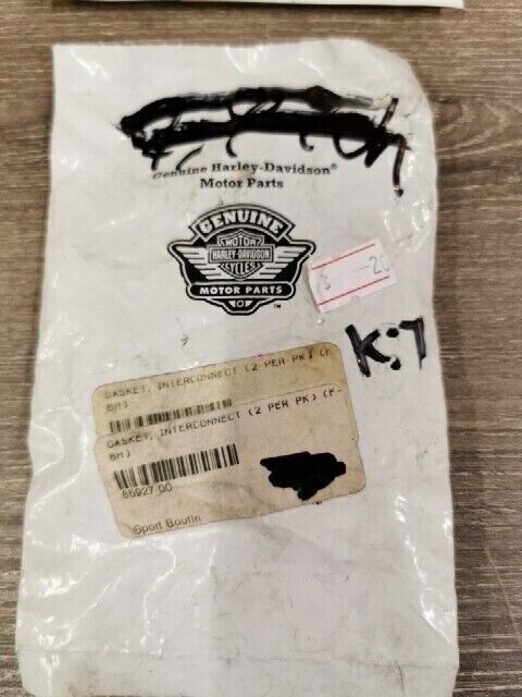 NOS HARLEY DAVIDSON XL1200C  Exhaust Inter Connect Gasket KIT QTY2 65927-00 A5