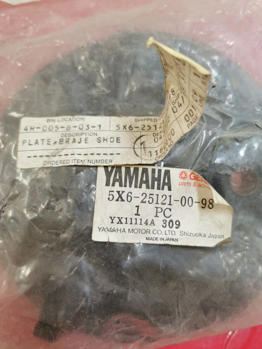 NOS Yamaha TT600 YZ490 YZ250 IT250 IT490 PLATE, BRAKE SHOE 5X6-25121-00-98 Y11