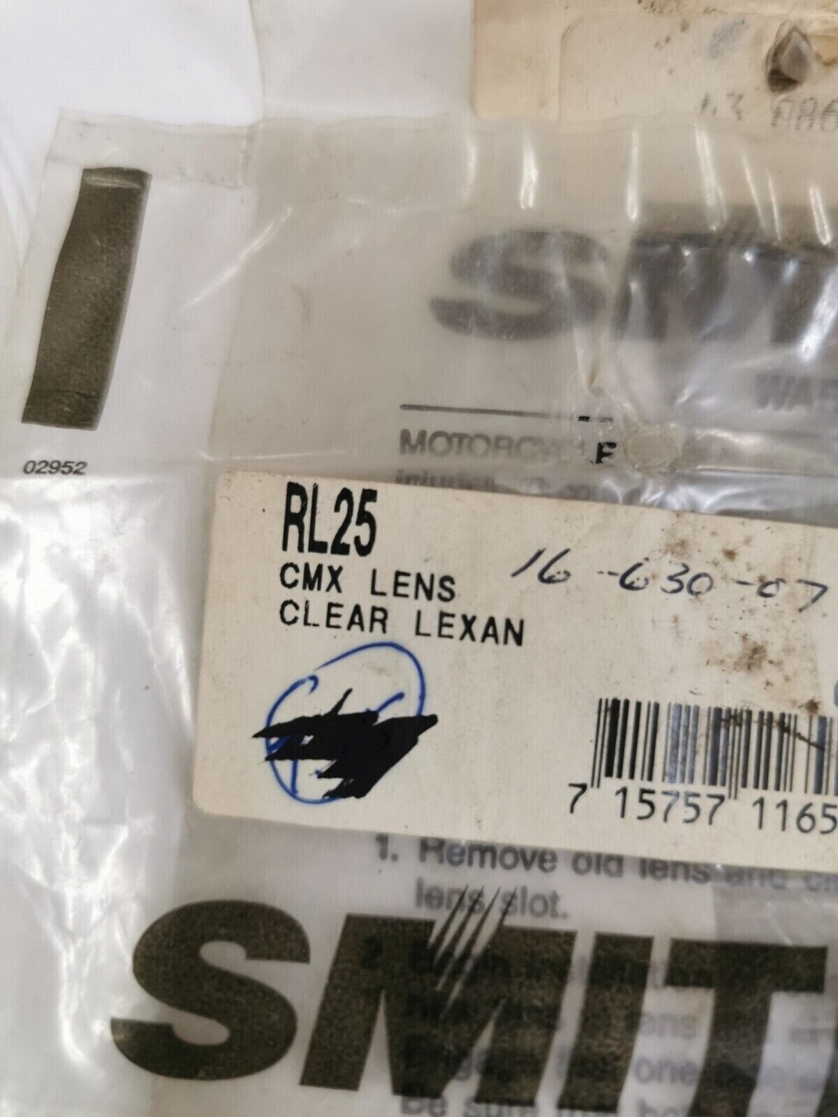NOS Smith Clear LEXAN Lens Part RL25 J24